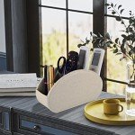 Remote Control Holder with 5 Compartments - Cream