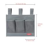 Zafit Grey Bedside Caddy with 4 Pockets