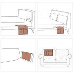 Sofa Armrest Organizer with 6 Pockets (Brown)