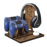 Personalized Wooden Headphone and Controller Stand
