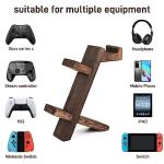 Wooden Game Controller and Headset Stand Rack