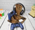 Personalized Wooden Headphone and Controller Stand