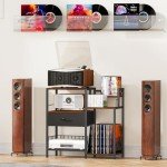Snughome Audio Video Media Stand and Storage Shelf