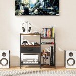 Snughome Audio Video Media Stand and Storage Shelf
