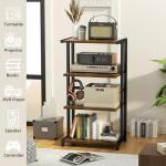 4-Tier Corner AV Media Stand and Organizer