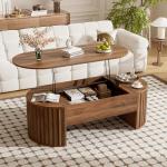 Lift Top Coffee Table with Hidden Storage - Brown