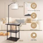 Modern Floor Lamp with Charging End Table