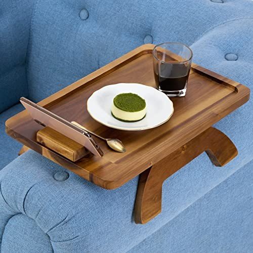 Clip-On Sofa Armrest Tray with Snack Table