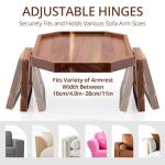 Acacia Wood Couch Arm Tray Table - Clip-On