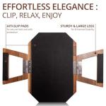 Acacia Wood Couch Arm Tray Table - Clip-On