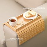 Bamboo Sofa Arm Tray Table with Cup Holder