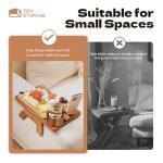 Acacia Wood Clip-On Couch Arm Table Tray