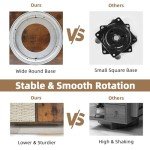 Rustic Brown Rotating End Table with Storage
