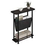 Walmokid Slim 3-Tier Side Table for Small Spaces