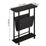 Walmokid Slim 3-Tier Side Table for Small Spaces