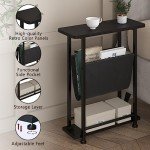 Walmokid Slim 3-Tier Side Table for Small Spaces