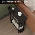 Walmokid Slim 3-Tier Side Table for Small Spaces