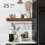 Rustic Wall-Mounted Floating Shelves Set of 2