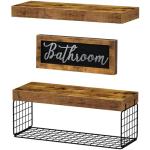 Over Toilet Shelves for Bathroom Storage - Rustic Brown