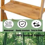 5-Tier Bamboo Ladder Shelf for Home Organization