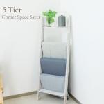 5-Tier Wooden Blanket Ladder for Living Room