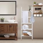 5-Tier Wooden Blanket Ladder for Living Room