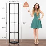 5-Tier Corner Shelf with App-Controlled LED Lights