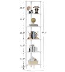 6-Tier LED Corner Shelf for Home Organization