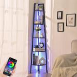 5-Tier Corner Shelf with LED Light