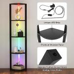 5-Tier Corner Shelf with App-Controlled LED Lights