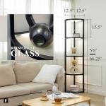 Dimmable Corner Lamp with Shelves for Organization