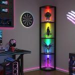 5-Tier Corner Shelf with App-Controlled LED Lights