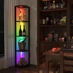 5-Tier Corner Shelf with App-Controlled LED Lights
