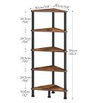 Industrial 5-Tier Corner Shelf for Small Spaces