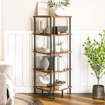 Industrial 5-Tier Corner Shelf for Small Spaces