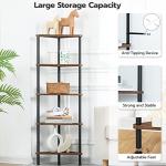 Industrial 5-Tier Corner Shelf for Small Spaces