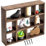 Rustic 9-Slot Shadow Box Display Shelf