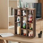 Rustic 9-Slot Shadow Box Display Shelf