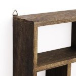 Rustic 9-Slot Shadow Box Display Shelf