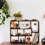 Rustic Shadow Box Floating Shelf with 9 Compartments