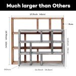 Rustic Wood Floating Shadow Box Shelf - 9 Slots