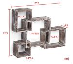 Rustic Wood Floating Wall Shelves with Cubes
