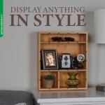 Crystal Display Shelf - Adjustable Bamboo Organizer