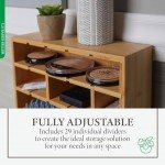Crystal Display Shelf - Adjustable Bamboo Organizer