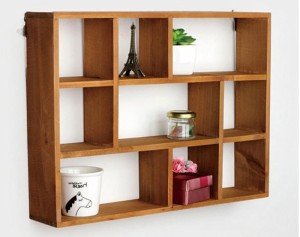 Wall-Mounted Shadow Box Display Shelf for Figurines