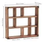 Rustic Wood Floating Shadow Box Shelf Set of 2
