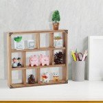 Rustic Wood Floating Shadow Box Shelf Set of 2