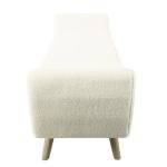 HomePop Modern Storage Bench with Wood Legs - Sherpa Cream