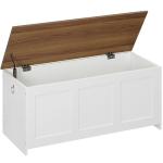 Retro Wooden Storage Bench and Entryway Organizer