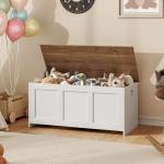 Retro Wooden Storage Bench and Entryway Organizer